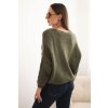 214991 2 damsky svetr s v vystrihem a knofliky velikost uni barva zelena