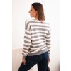 215003 2 damsky pruhovany svetr s vystrihem do v velikost uni barva seda
