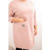 215135 11 damske saty 1965 plus size s kapsou a 3 4 rukavem velikost uni barva cerna