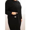 221951 3 damske saty 1965 plus size s kapsou a 3 4 rukavem velikost uni barva cerna