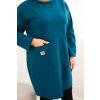 229344 7 damske saty 1965 plus size s kapsou a 3 4 rukavem velikost uni barva cerna