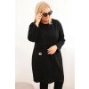 217778 damske saty 1965 plus size s kapsou a 3 4 rukavem velikost uni barva cerna