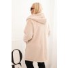 215165 2 damsky plast plus size z viskozy se zapinanim na zip a kapuci velikost uni barva bezova
