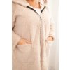 215165 3 damsky plast plus size z viskozy se zapinanim na zip a kapuci velikost uni barva bezova
