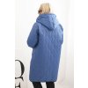215177 2 damska bunda plus size prosivana s kapuci a sportovnimi manzetami svetla jeansova velikost uni barva modra
