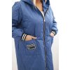 215177 3 damska bunda plus size prosivana s kapuci a sportovnimi manzetami svetla jeansova velikost uni barva modra
