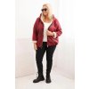 215180 18 damska bunda plus size s kapuci a berankem velikost uni barva seda tmave