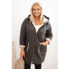 Dámská bunda Plus Size 5735 (Velikost UNI, Barva Bordó)