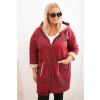 Dámská bunda Plus Size 5735 (Velikost UNI, Barva Bordó)