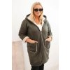 215183 6 damska bunda plus size s kapuci a kapsami zateplena berankem velikost uni barva seda tmave