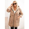 215183 8 damska bunda plus size s kapuci a kapsami zateplena berankem velikost uni barva seda tmave