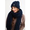 229347 15 damska souprava cepice a saly s prouzkem s ozdobou velikost uni barva cerna