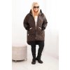 215240 17 damska zimni bunda plus size prosivana s kapuci khaki velikost uni barva zelena