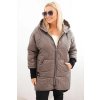 219368 20 damska zimni bunda plus size prosivana s kapuci khaki velikost uni barva zelena