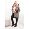 219368 21 damska zimni bunda plus size prosivana s kapuci khaki velikost uni barva zelena