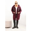 215243 1 damsky kabat plus size z umele berankove latky s kapuci a kapsami velikost uni barva fialova