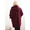 215243 2 damsky kabat plus size z umele berankove latky s kapuci a kapsami velikost uni barva fialova