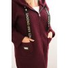 220076 3 damsky kabat plus size z umele berankove latky s kapuci a kapsami velikost uni barva fialova