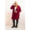 215246 1 damsky elegantni plast plus size s limcem a velkymi kapsami velikost uni barva fialova