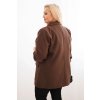 215285 2 damske sako plus size s klopami velikost uni barva hneda