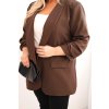 215285 3 damske sako plus size s klopami velikost uni barva hneda