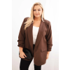 Dámské sako Plus Size ART1085 (Velikost UNI, Barva Hnědá)