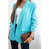 215288 3 damske sako s klopami velikost uni barva tyrkysova