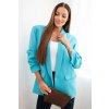 215288 damske sako s klopami velikost uni barva tyrkysova
