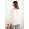 215291 2 damsky svetr z viskozy s dlouhym rukavem a kulatym vystrihem bily velikost uni barva bila
