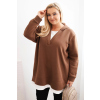 Dámská mikina Plus Size 6940 (Velikost UNI, Barva Hnědá)