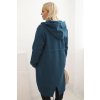 215303 2 damska mikina zateplena plus size s kapuci a veckovym vystrihem velikost uni barva modra tmave