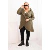 215306 5 damska mikina plus size zateplena s kapuci a asymetrickym zipem velikost 2xl 3xl barva cerna