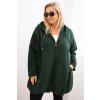 215309 11 damska mikina plus size zateplena s kapuci a zipem velikost uni barva hneda