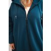 215309 6 damska mikina plus size zateplena s kapuci a zipem velikost uni barva hneda