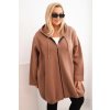 215309 damska mikina plus size zateplena s kapuci a zipem velikost uni barva hneda