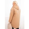 215327 10 damska zimni prosivana bunda plus size s kapuci velikost uni barva fialova