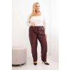 215330 4 damske kalhoty plus size zateplene z ekokuze s vysokym pasem velikost uni barva cerna
