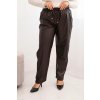 215330 9 damske kalhoty plus size zateplene z ekokuze s vysokym pasem velikost uni barva cerna