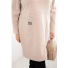 215336 11 damske saty plus size maslo s kapsou a rukavem 3 4 khaki velikost uni barva fialova