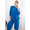 215339 23 damska teplakova souprava z silnejsiho materialu se sirokymi nohavicemi velikost uni barva modra tmave