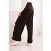 215342 10 damske kalhoty s sirokymi nohavicemi a paskem velikost uni barva seda tmave