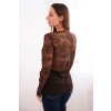 226878 6 damska krajkova halenka s dlouhym rukavem velikost uni barva hneda
