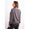 215354 30 damska mikina z pruzneho bavlneneho materialu basic s kulatym vystrihem velikost s barva seda