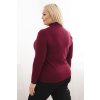 215360 2 damsky svetr plus size z viskozy s rolakem bordovy velikost uni barva bordo