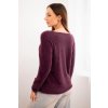 215378 7 damsky svetr z mekke pleteniny s v vystrihem fango velikost uni barva fialova