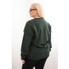 215387 14 damska mikina s krouzkovym designem plus size bavlnena basic s kulatym vystrihem velikost xl barva bordo