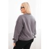 215387 22 damska mikina s krouzkovym designem plus size bavlnena basic s kulatym vystrihem velikost xl barva bordo