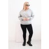 215387 29 damska mikina s krouzkovym designem plus size bavlnena basic s kulatym vystrihem velikost xl barva bordo