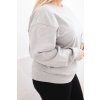 215387 31 damska mikina s krouzkovym designem plus size bavlnena basic s kulatym vystrihem velikost xl barva bordo