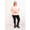 215387 41 damska mikina s krouzkovym designem plus size bavlnena basic s kulatym vystrihem velikost xl barva bordo